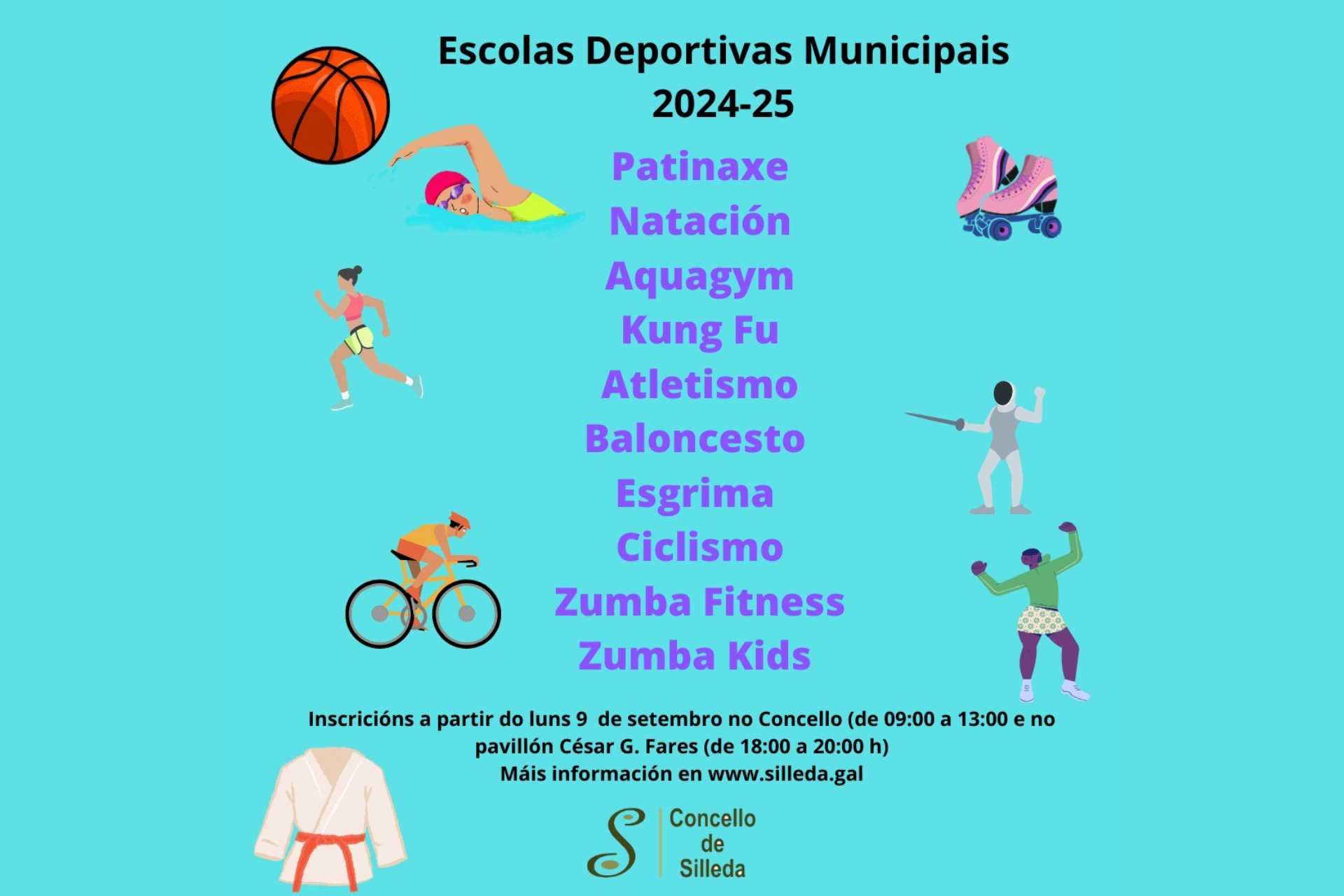 O prazo de inscrición nas Escolas Deportivas de Silleda ábrese este luns 9 de setembro