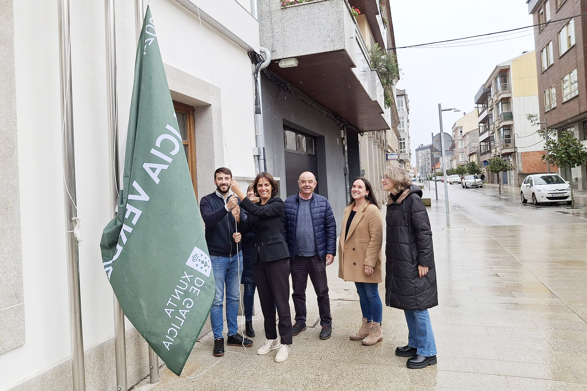 A Bandeira Verde xa loce dende este sábado na fachada da Casa do Concello de Silleda