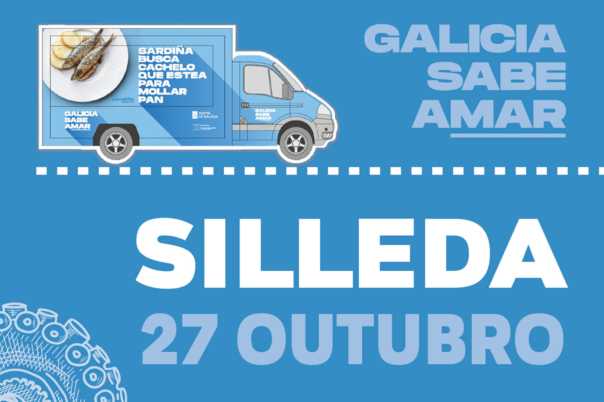 A foodtruck de Galicia sabe amar fará parada  en Silleda este vindeiro domingo 27 de outubro