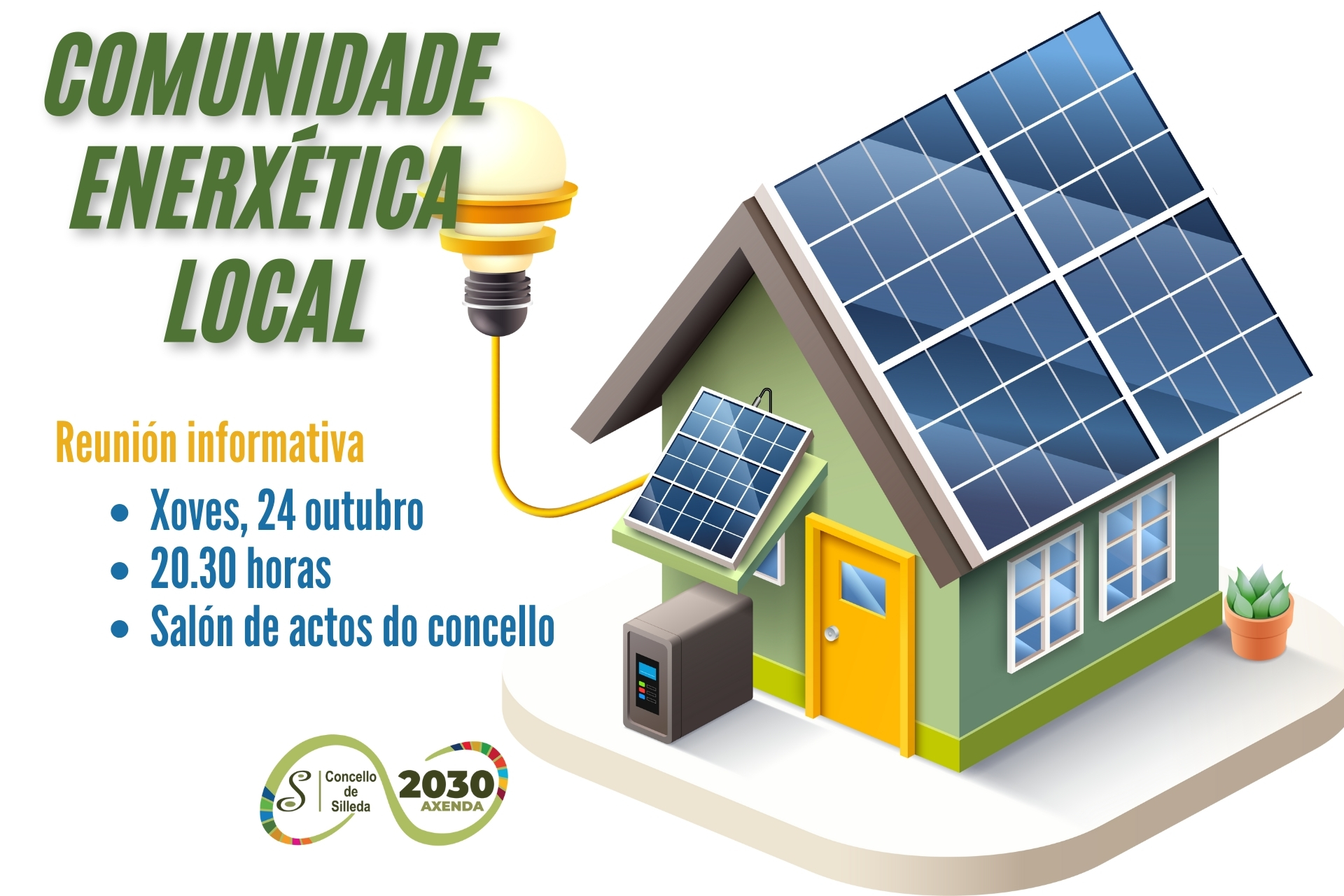 O Concello de Silleda organiza o día 24 unha reunión informativa para impulsar a comunidade enerxética local