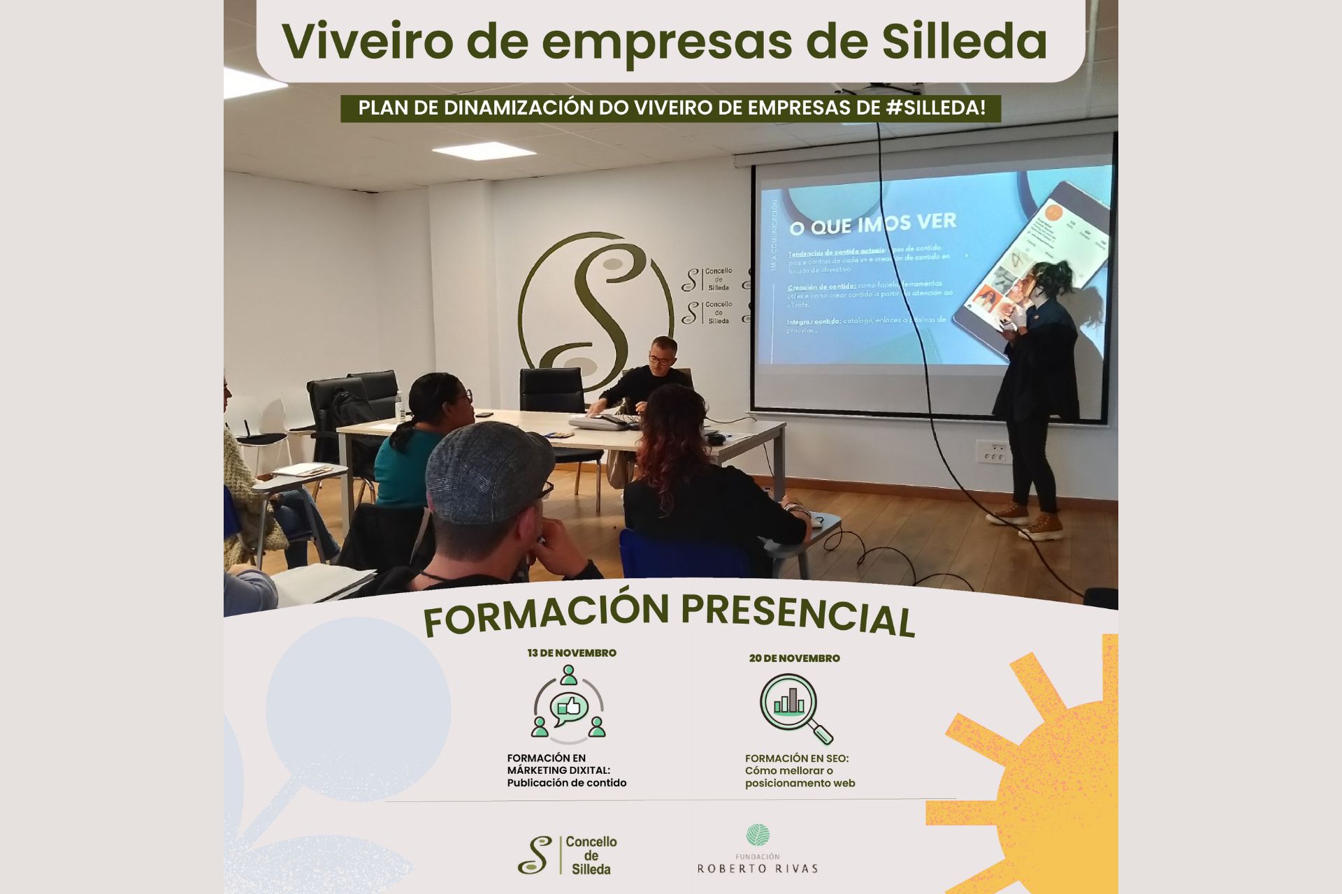 O Concello de Silleda lanza novos talleres de formación en marketing dixital e SEO no Viveiro de Empresas