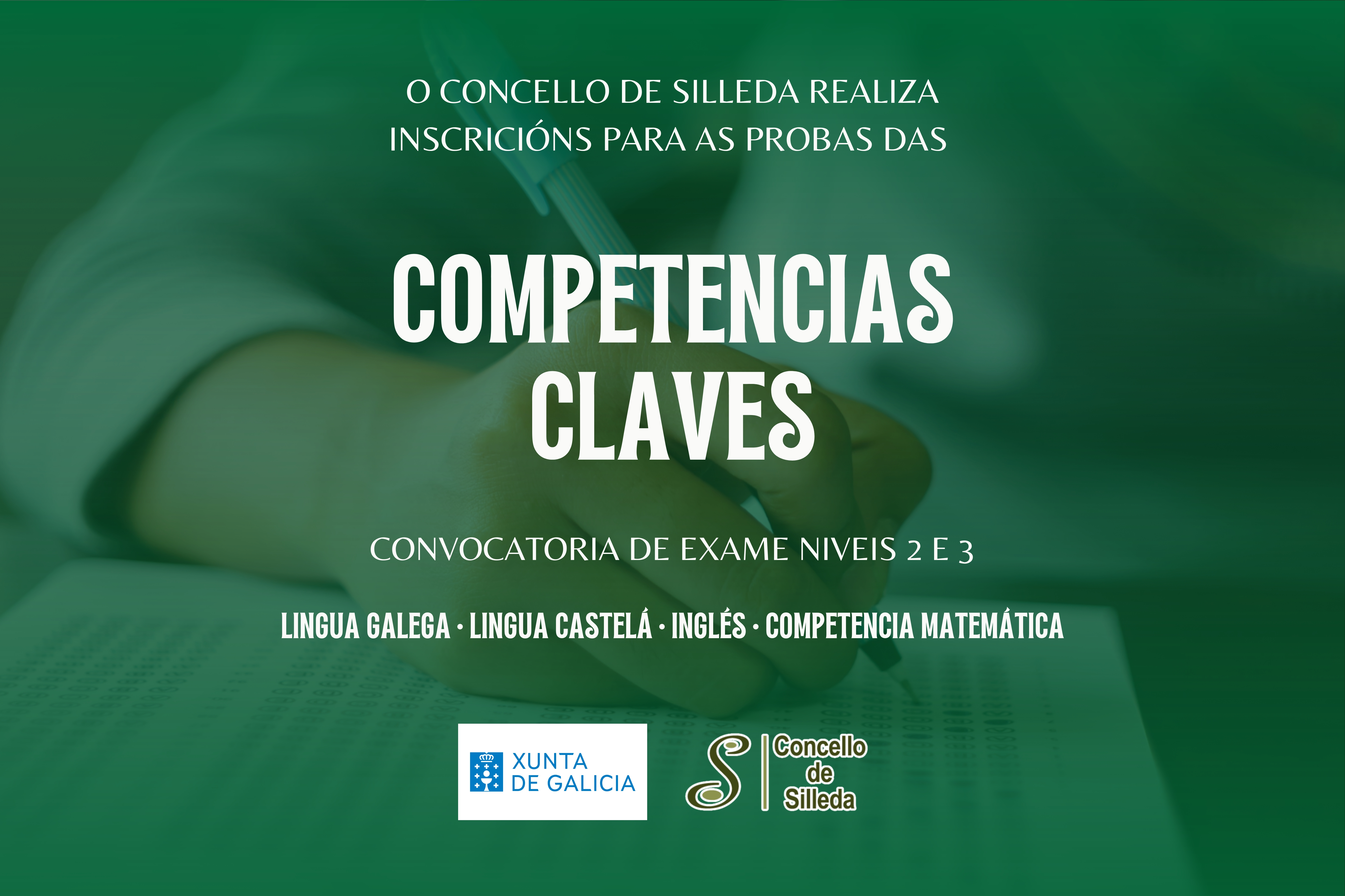 O Concello de Silleda realiza inscricións para as probas das Competencias Clave a través do departamento de Educación