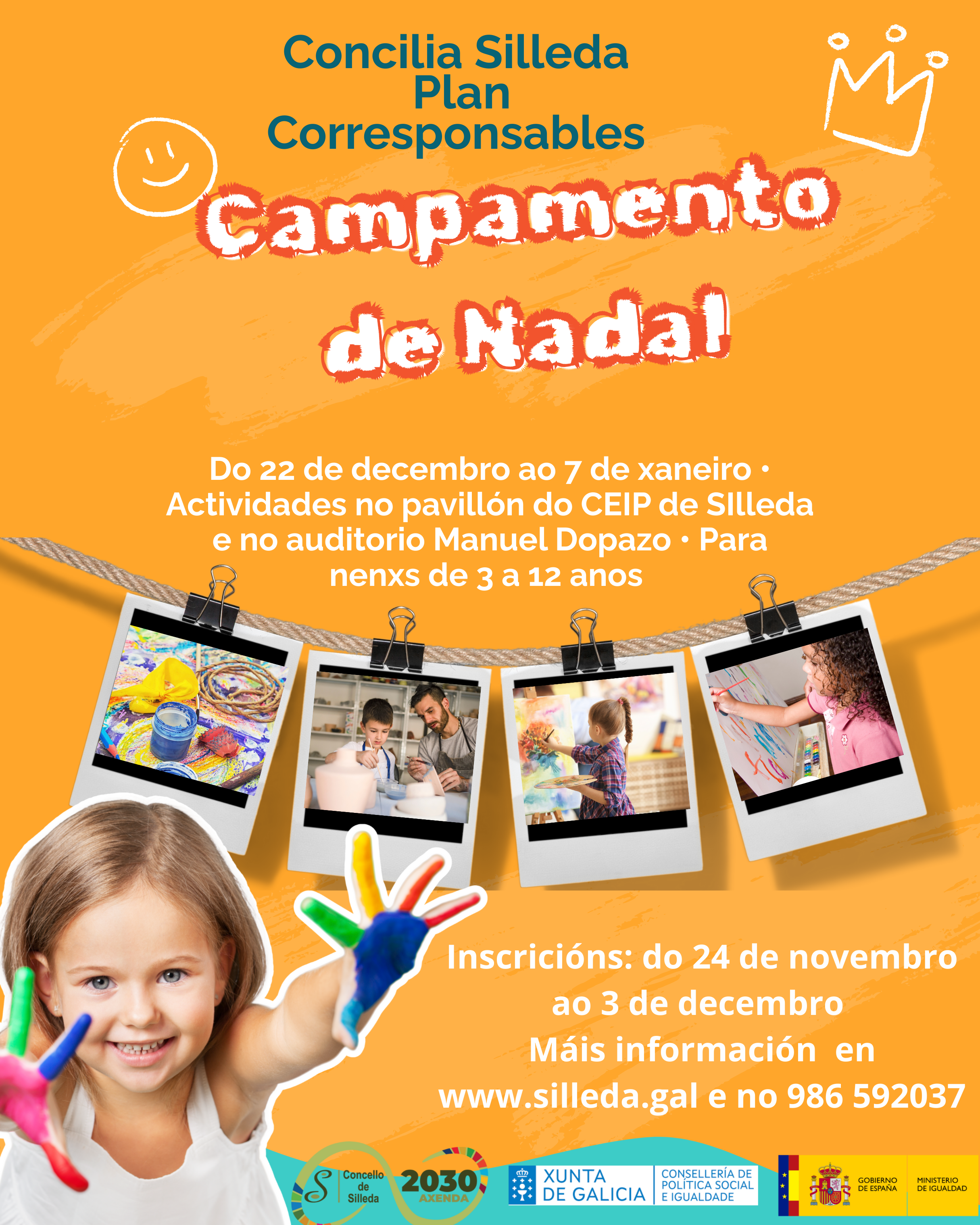 Aberto o prazo para participar no Campamento de Nadal do programa Concilia Silleda