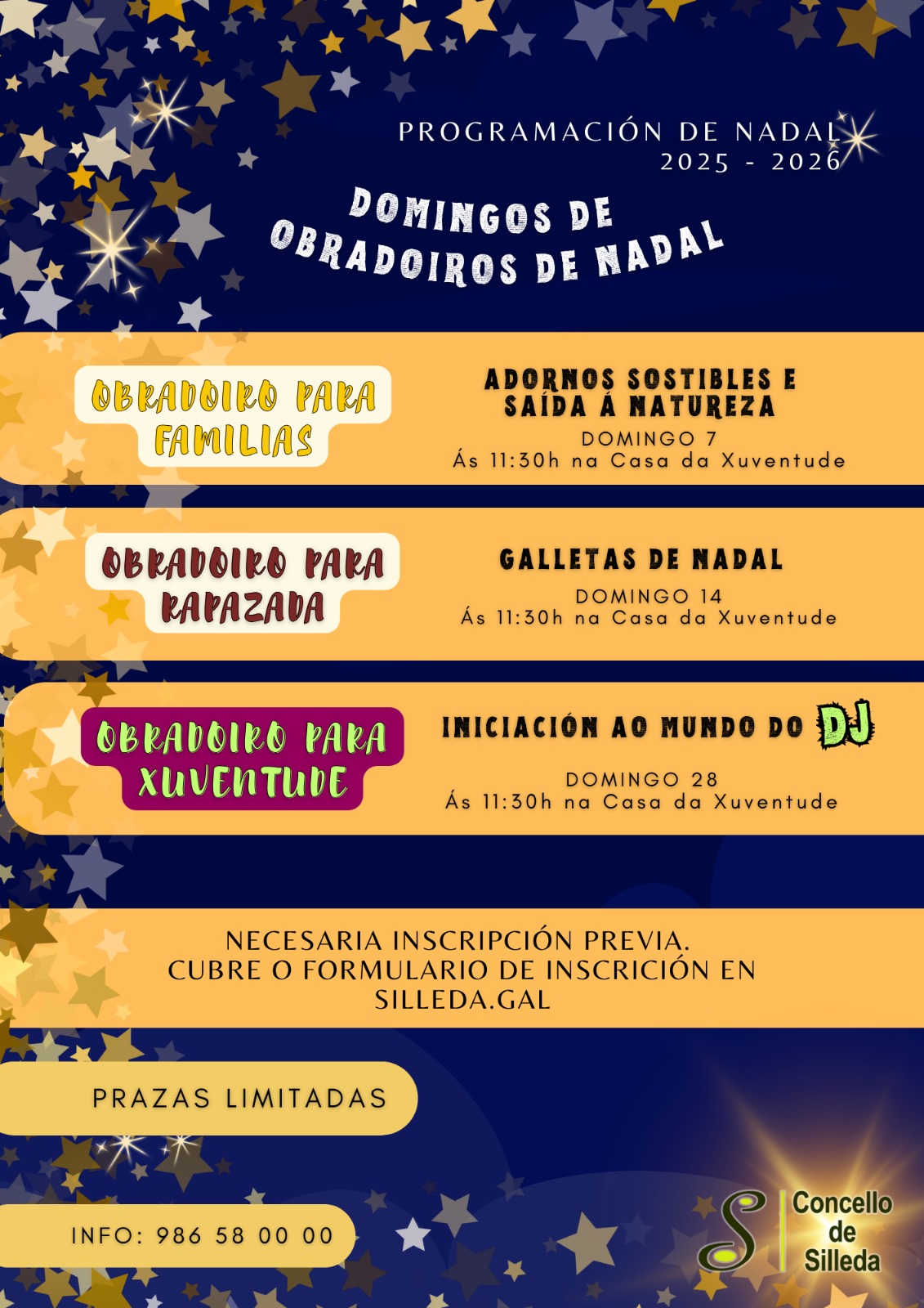 Aberto o prazo para participar nos obradoiros en familia e para a mocidade do programa de Nadal