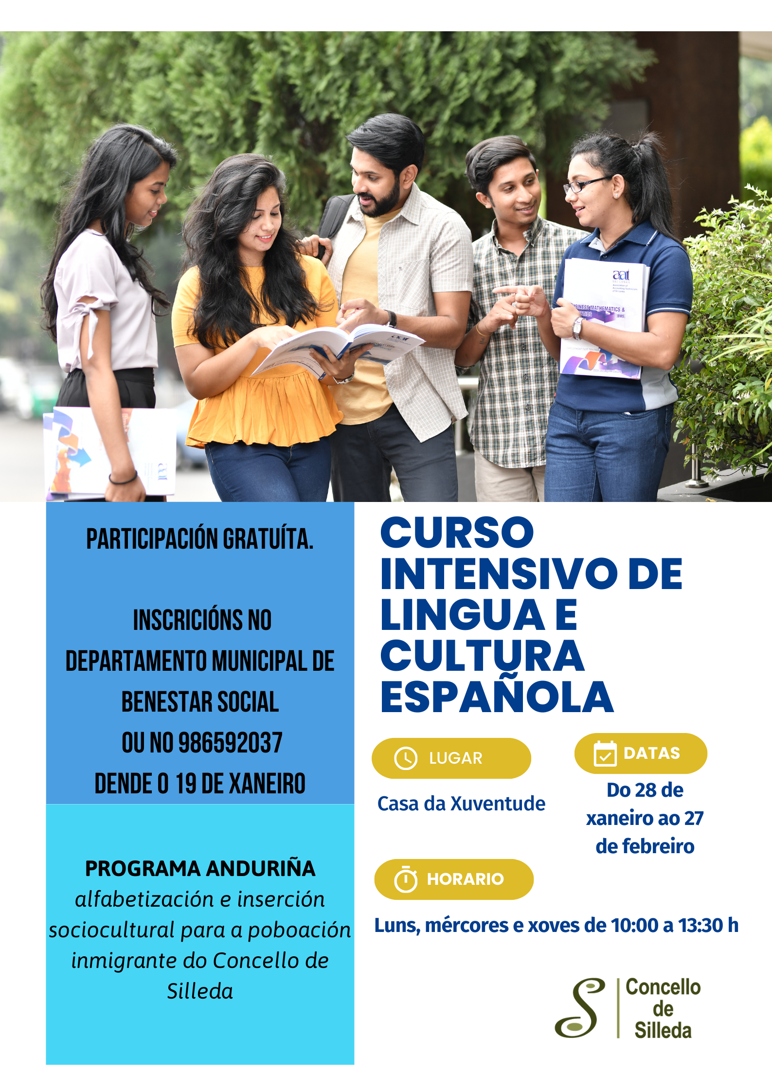 O Concello de Silleda pon en marcha un curso intensivo de español para persoas inmigrantes adultas