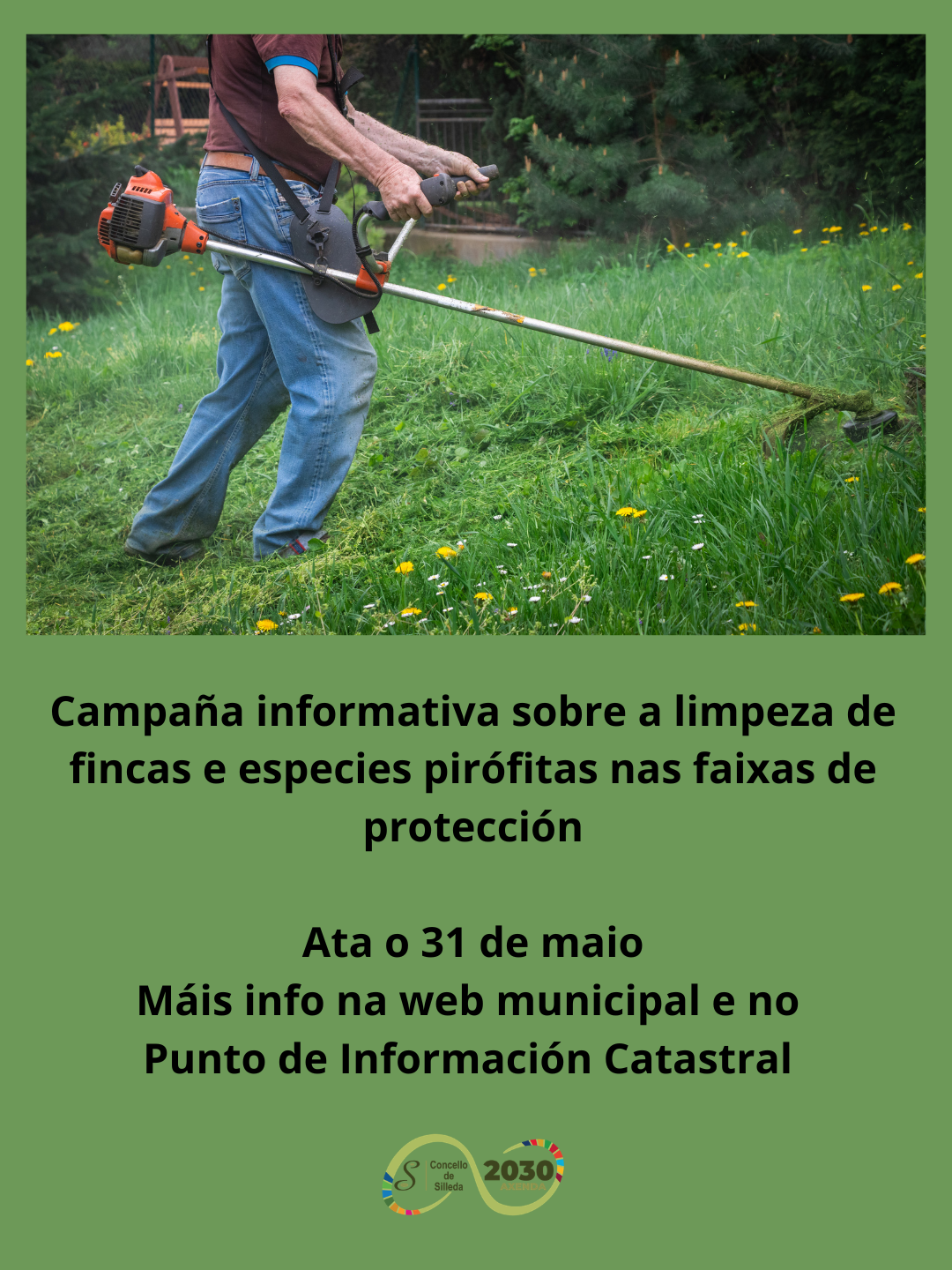 O Concello de Silleda reforza a campaña informativa sobre a limpeza de fincas cun bando en todas as parroquias e un código QR para consultar as faixas de protección