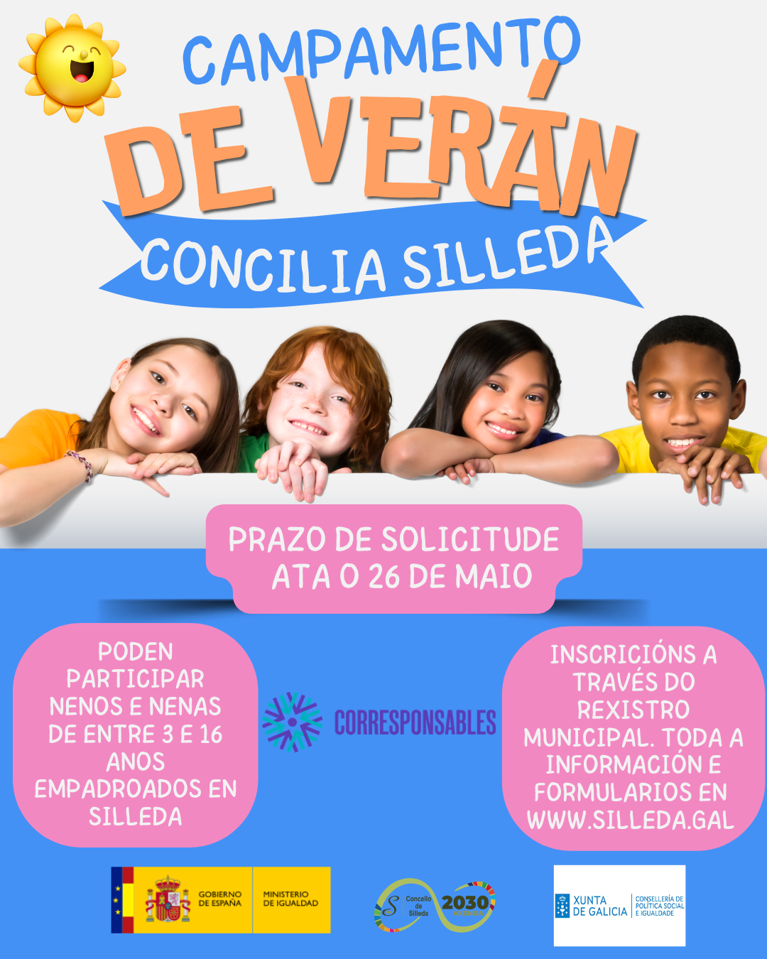 Ábrese o prazo de inscricións no campamento de verán do programa Concilia Silleda