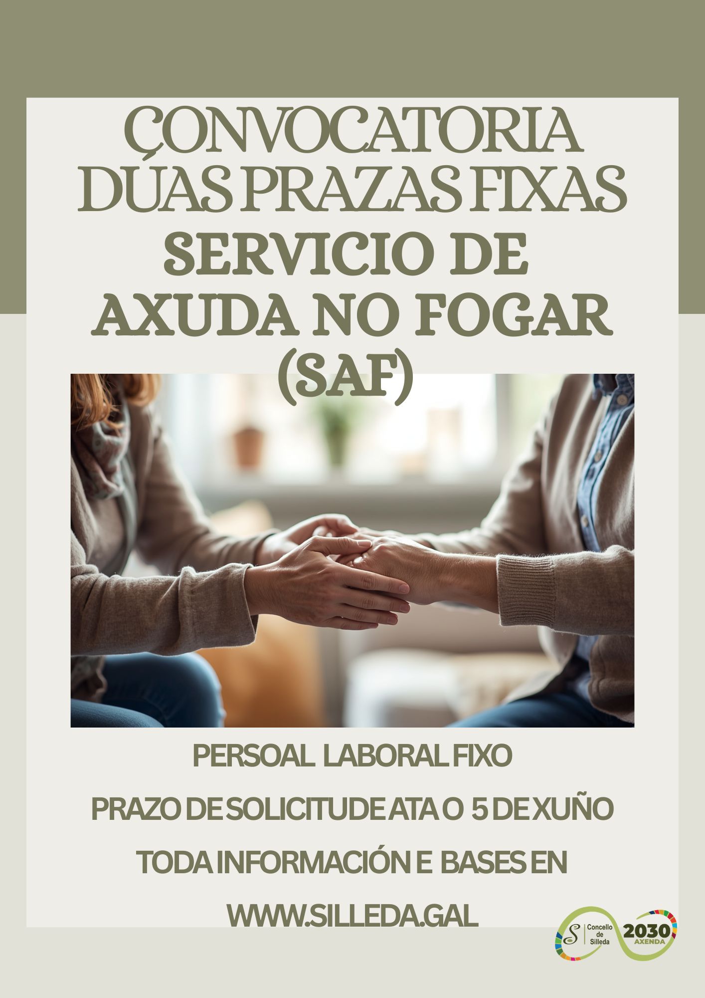 O Concello de Silleda abre o prazo para optar a dúas prazas fixas de auxiliar do SAF