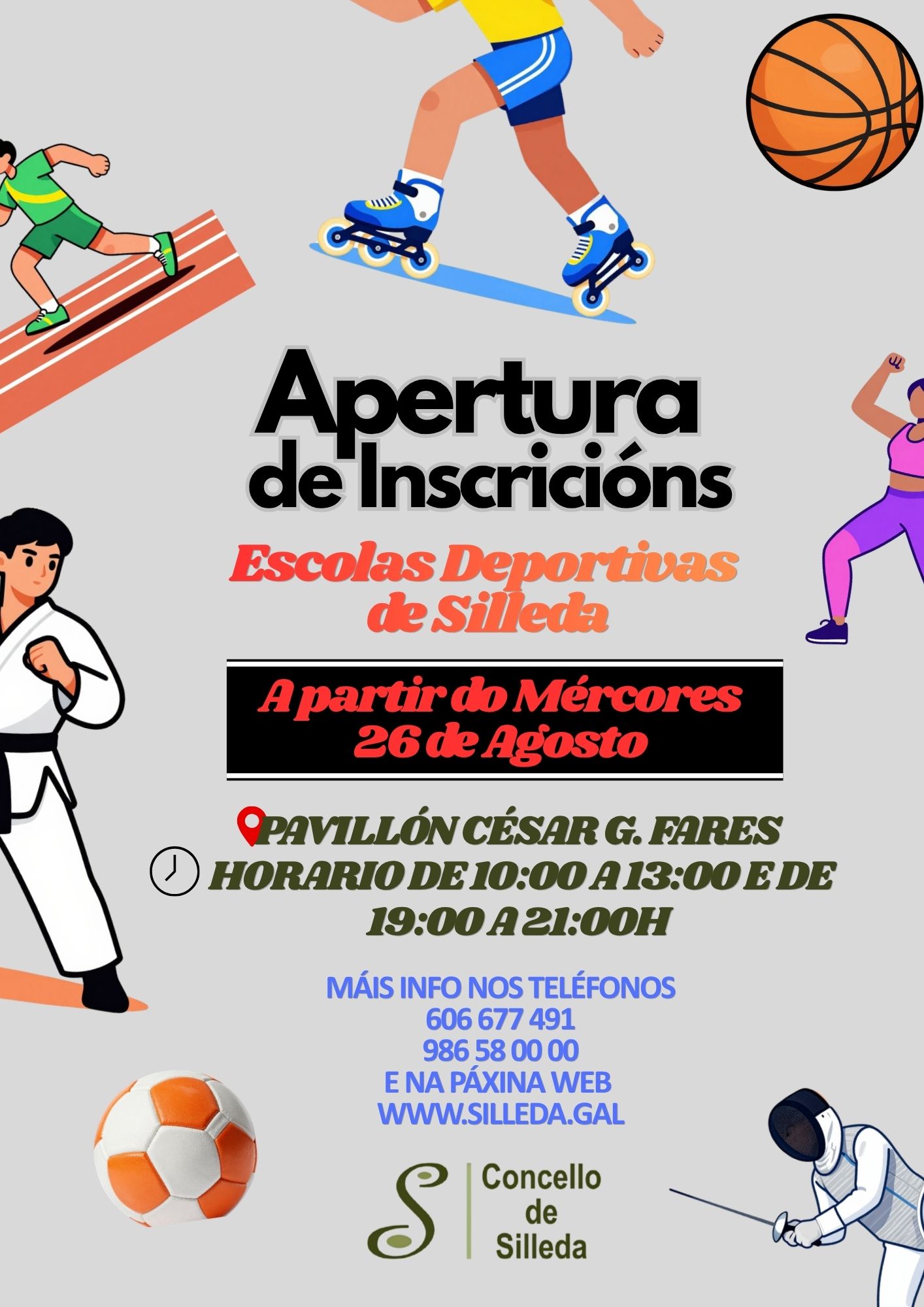 INSCRICIÓNS NAS ESCOLAS DEPORTIVAS MUNICIPAIS 2026-2027
