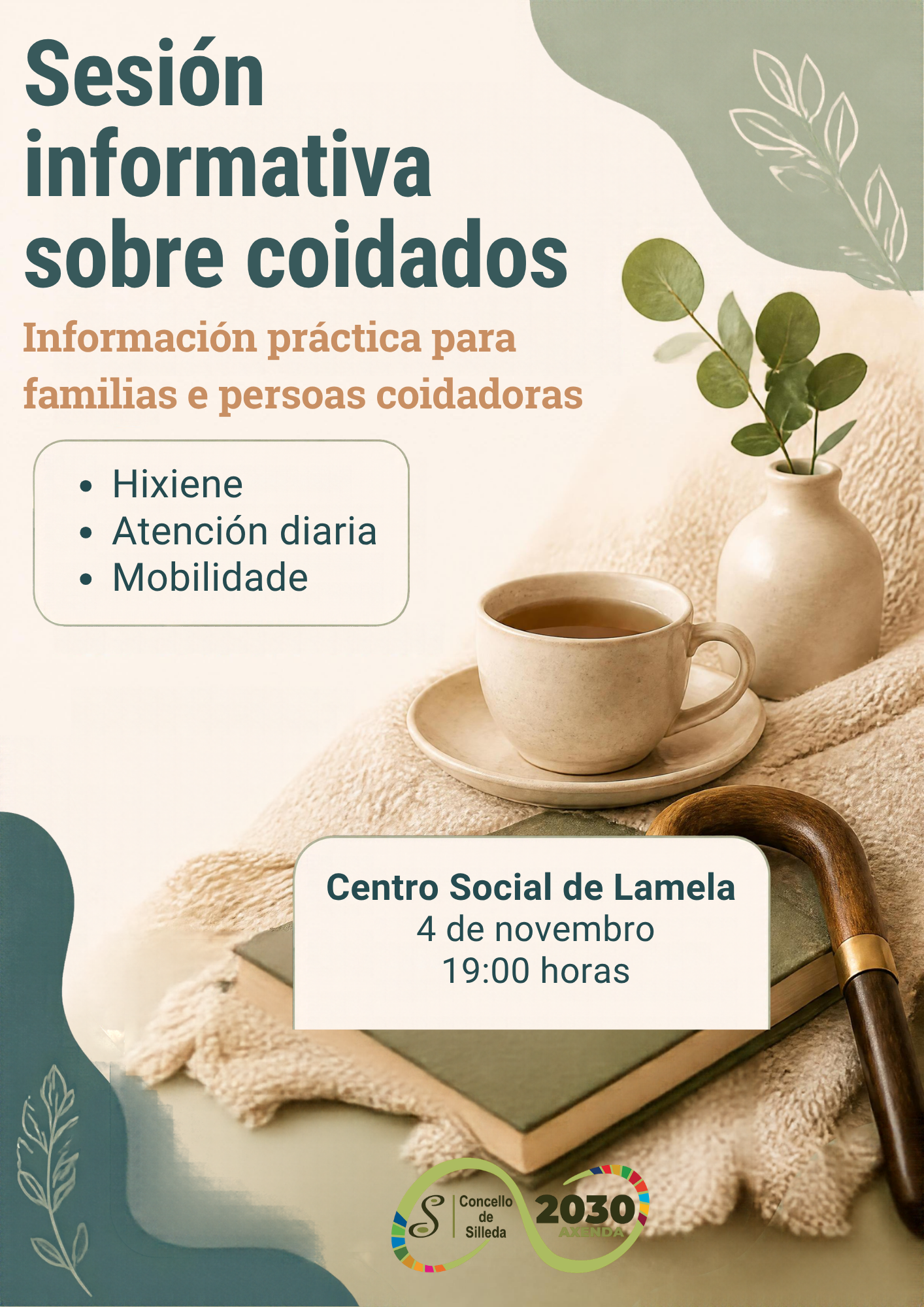 Silleda+65 incorpora un ciclo sobre coidados de persoas maiores dependentes da man do voluntario César Fernández Lamas